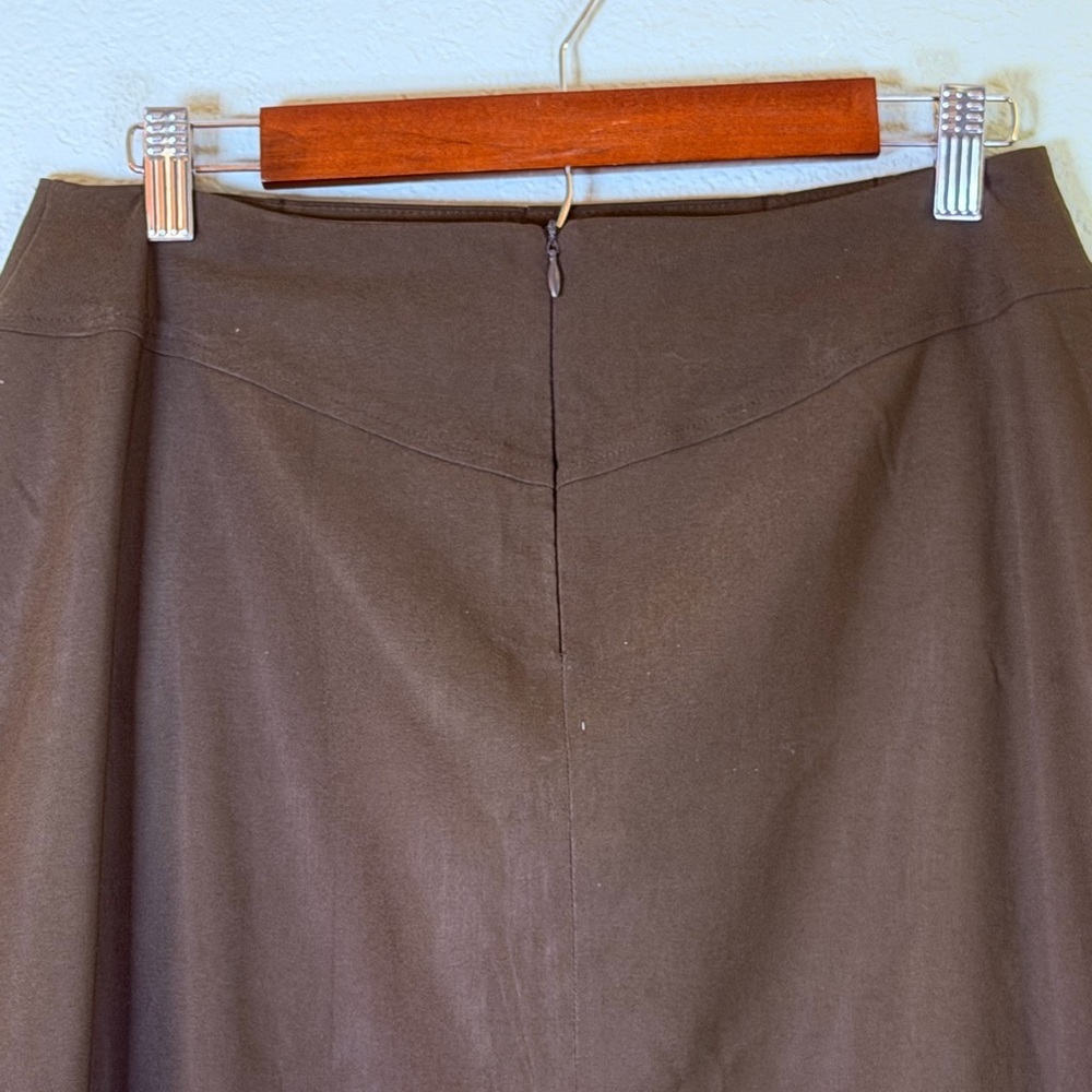 Harve Bernard Vintage Olive Green Front Pocket Bohemian Grunge Maxi Skirt 10 - Picture 6 of 9